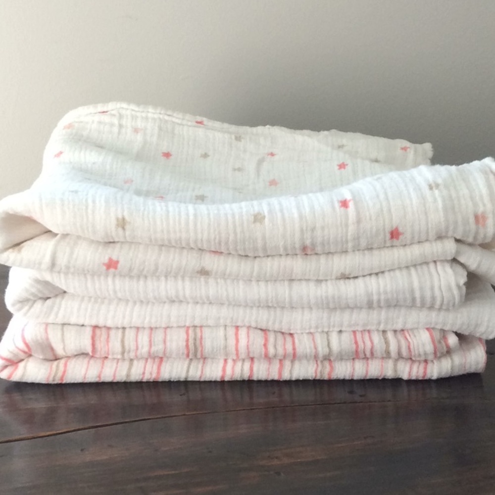 Aden + Anais cotton muslin swaddle blankets 3 pk